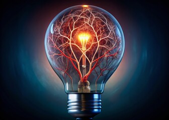 Double Exposure: Illuminated Veins & Arteries Within a Light Bulb -  Boosting Circulation