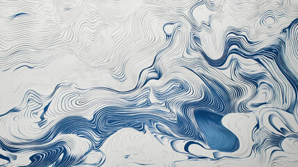 Fototapeta premium A white smoke pattern with blue lines, a gray background.