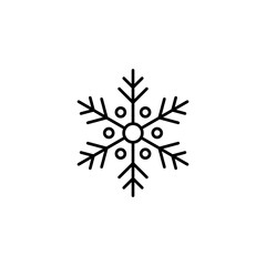 Snowflake linear icon. Thin line customizable illustration. Contour symbol. Vector isolated outline drawing. Editable stroke