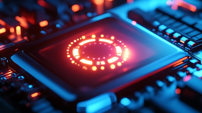 Futuristic Digital Loading Animation on Screen &ndash; Technology in Motion