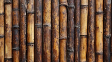Obraz premium Vintage bamboo texture background showcasing natural elements and aged tones for design, decoration, or artistic projects.