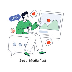 Social Media Post  Flat Style Design Vector illustration. Stock illustration