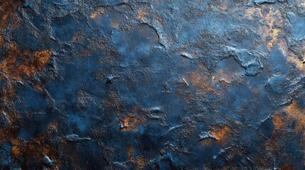 Dark blue metallic surface with rust accents featuring a textured pattern suitable for backgrounds and design projects.
