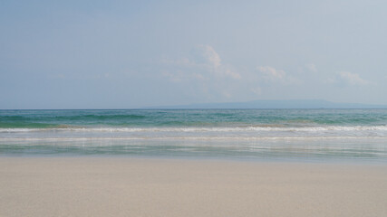 Nature landscape view of beautiful tropical beach and sea. Beautiful beach background.