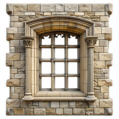 Medieval Stone Window Frame with Ornate Details. Perfect for: Medieval Festivals, Castles