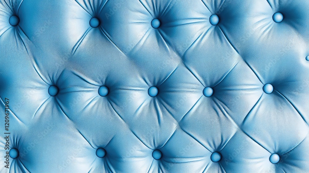 Aufkleber sky blue tufted leather texture background showcasing high-quality canvas with smooth reflective sur