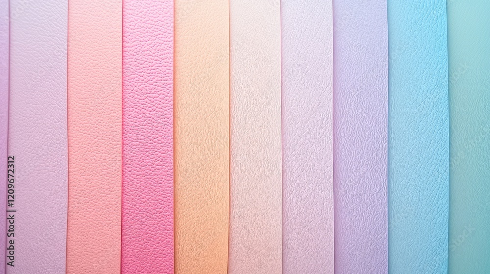 Poster pastel gradient faux leather texture in soft colors for backgrounds and design elements