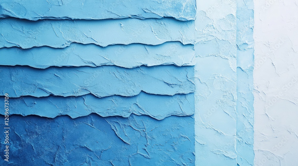 Aufkleber Textured gradient backdrop featuring layered sky blue tones with subtle variations for design applications in modern interior aesthetics.