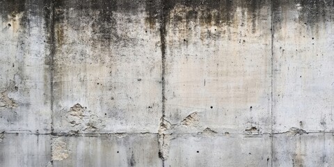 Obraz premium Grungy concrete wall texture in gray and beige tones featuring cracks and stains, creating a weathered appearance suitable for backgrounds