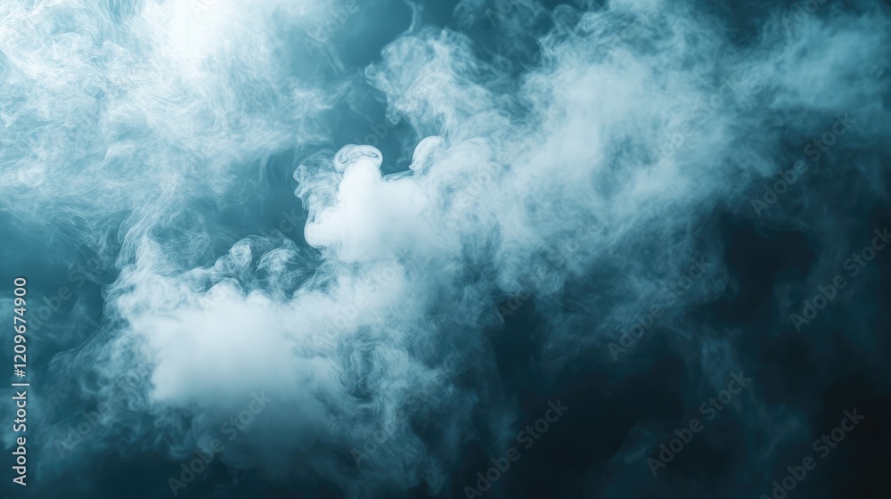 Aufkleber Ethereal Soft Smoke Clouds with Dynamic Flow and Textural Depth for Artistic Backgrounds