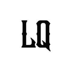 LQ monogram logo design letter text name symbol monochrome logotype alphabet character simple logo