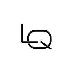 LQ monogram logo design letter text name symbol monochrome logotype alphabet character simple logo