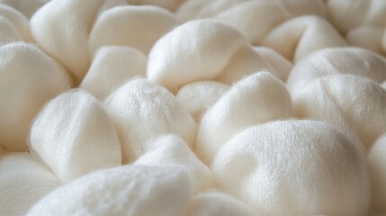 Silk cocoon texture close-up in natural light ideal for commercial use and textile design backgrounds.