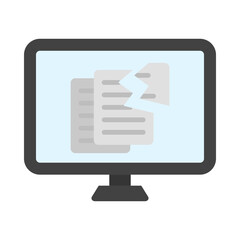 Data loss flat icon