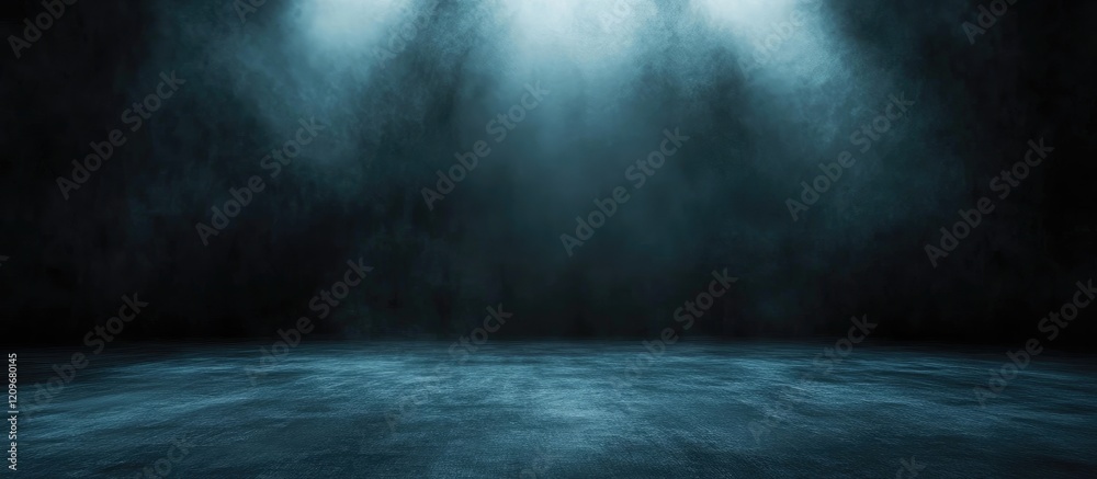 Poster mysterious dark abstract background with studio lighting effects and empty space for text or graphic