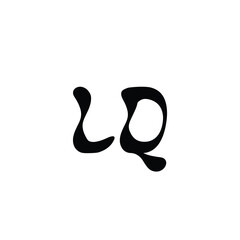 LQ monogram logo design letter text name symbol monochrome logotype alphabet character simple logo