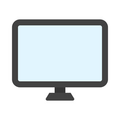 Fototapeta premium Monitor screen flat icon