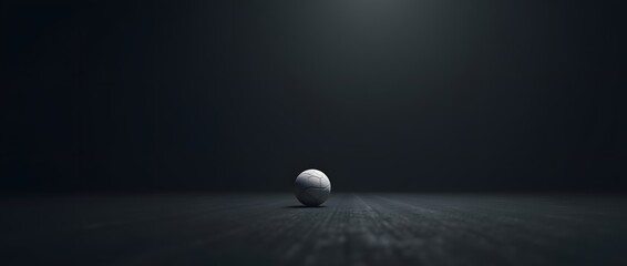 Single Soccer Ball Dark Room Dramatic Image