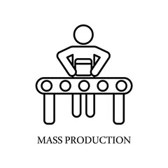 Icon a mass production, isolated against a clean background.