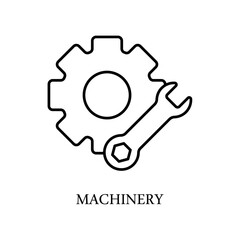 Icon a machinery, isolated against a clean background.
