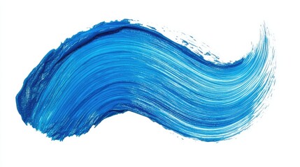 Sky blue watercolor brushstroke with texture on white background ideal for creative design and artistic applications