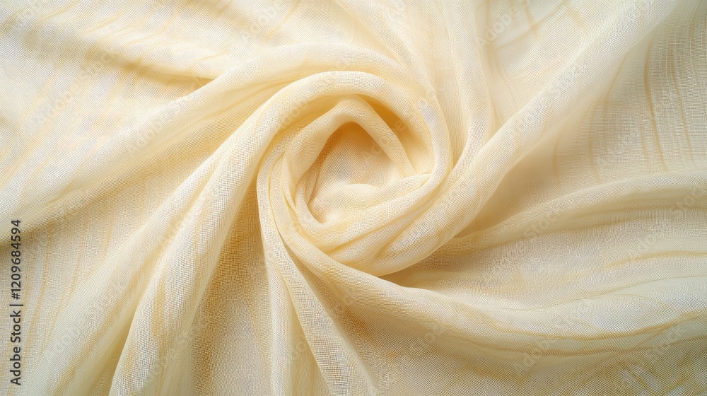 Poster delicate cream fabric elegantly flowing in soft waves for textile and design inspirations