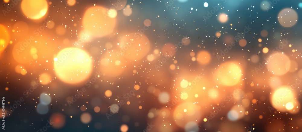 Aufkleber Warm bokeh candlelight background enhancing a cozy atmosphere ideal for relaxation and tranquility in any setting