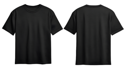 Black men's classic t-shirt front and back
