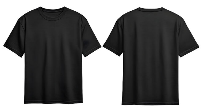 Black men's classic t-shirt front and back
