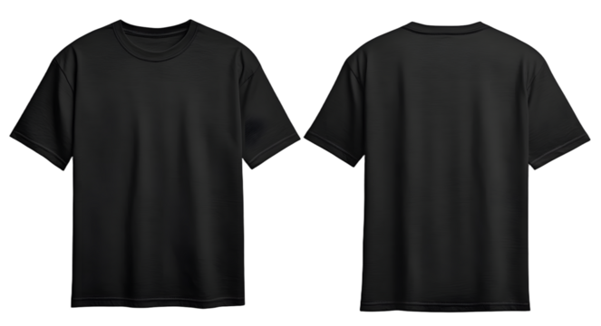 Black men's classic t-shirt front and back