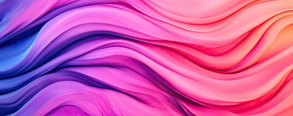 Obraz premium Sunset watercolor concept. Abstract colorful wave pattern creating depth and visual interest for creative projects.