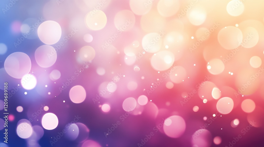 Poster Pastel Bokeh Background with Soft Colors for Elegant and Serene Designs