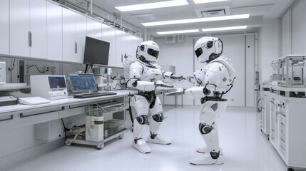 Robots in a sterile laboratory