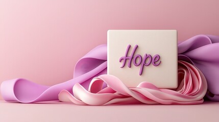 Obraz premium A serene image featuring a decorative card with the word 