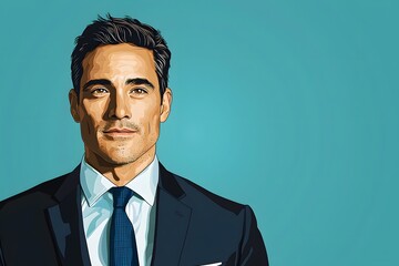 Confident and Accomplished Businessman in Formal Attire Showcasing Success and Leadership