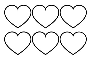 Minimalist Heart Line Art Vector Set