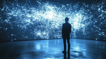 Floating holographic interfaces in a dark room