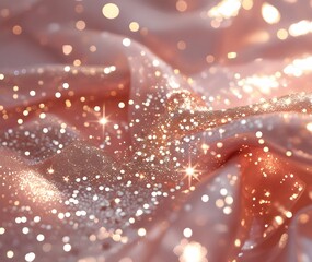 Luxurious Glitter Sparkle Background in Rose Gold Theme