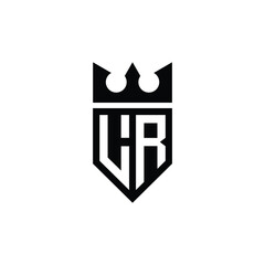LR monogram logo design letter text name symbol monochrome logotype alphabet character simple logo