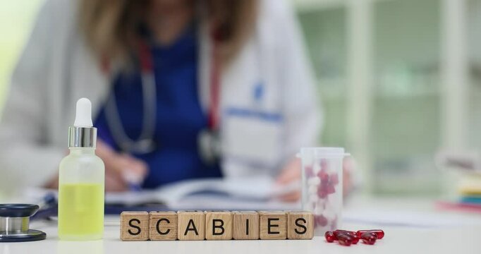 In a clinical setting, a doctor engages in a detailed discussion about the effective treatment for scabies