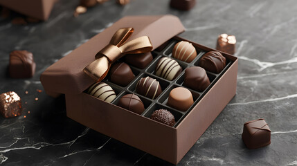 Custom chocolate gift box with personalized message