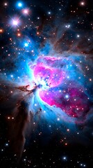 Vibrant Cosmic Nebula
