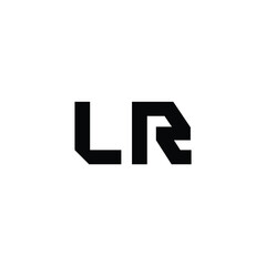 LR monogram logo design letter text name symbol monochrome logotype alphabet character simple logo
