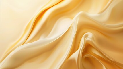 Fototapeta premium Soft and Smooth Fabric Texture in Warm Golden Tones for Background Design, Textile Patterns, and Elegant Decor Themes