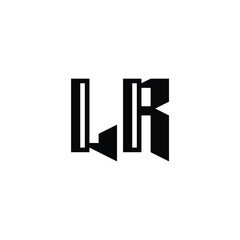 LR monogram logo design letter text name symbol monochrome logotype alphabet character simple logo