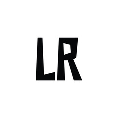 LR monogram logo design letter text name symbol monochrome logotype alphabet character simple logo