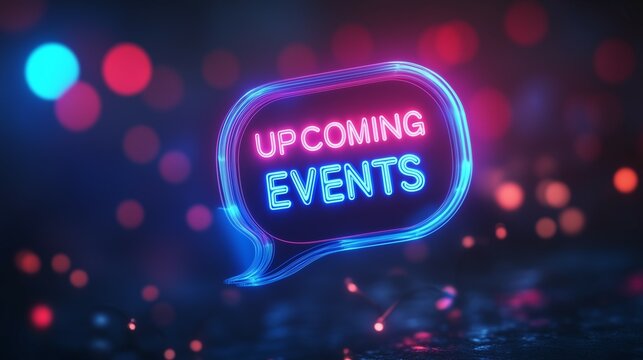 neon lights future vip upcoming events banner background for business, marketing and advertising events