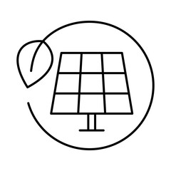 Ecology and Nature Green Icon. Concept of Green Technology, Climate Change, Environmental Sustainability Symbol in Minimal Style. Editable Stroke Vector Illustration Line Icon