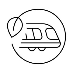 Ecology and Nature Green Icon. Concept of Green Technology, Climate Change, Environmental Sustainability Symbol in Minimal Style. Editable Stroke Vector Illustration Line Icon