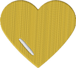 Embroidery Heart Element Colorful